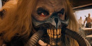 Mad Max: Fury Road Immortan Joe scowling in the driver's seat