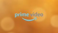 Prime Video logo on a dark yellow/orange background