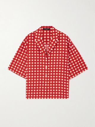 Leopold Checked Silk and Cotton-Blend Twill Shirt