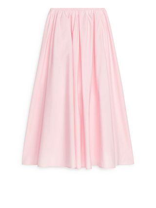 A-Line Cotton Skirt - Pink - Arket Gb