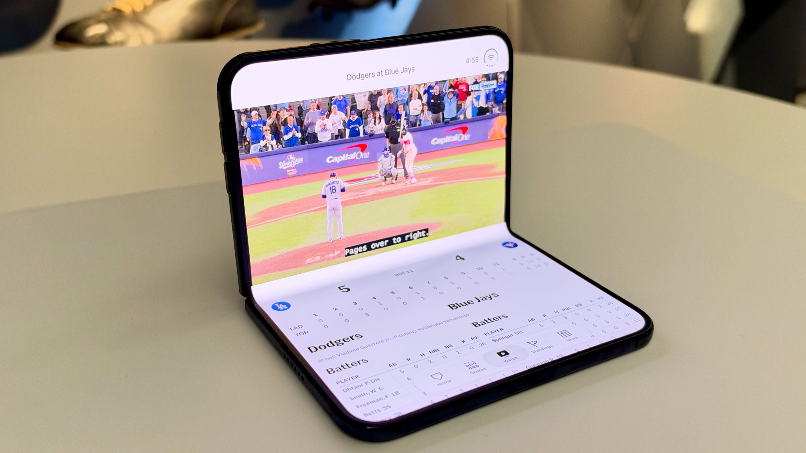 iPhone Duo with MLB app open