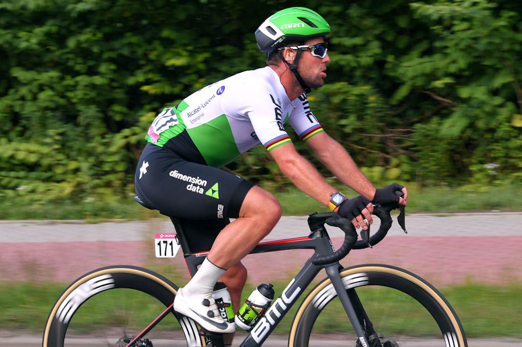 Mark Cavendish rides in the group during stage 2 in Poland
