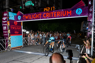 Bryan Gomez of Best Buddies Racing edges Ty Magner of L39ION of Los Angeles for victory at 2022 Athens Twilight Criterium