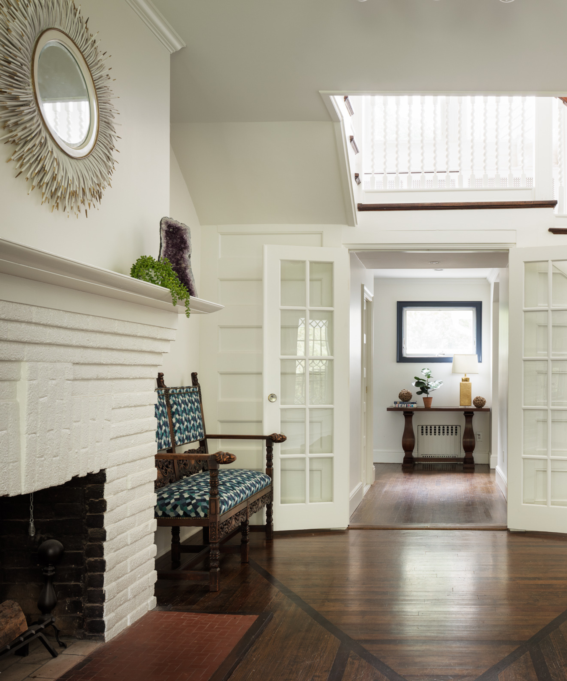 a brightly-lit entry way