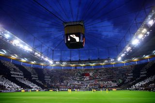 A general view of the Commerzbank-Arena ahead of the UEFA Europa League Semi Final First Leg match between Eintracht Frankfurt and Chelsea at Commerzbank-Arena on May 02, 2019 in Frankfurt am Main, Germany.