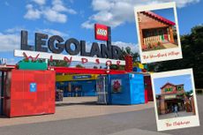 Compilation image of legoland and woodland village 