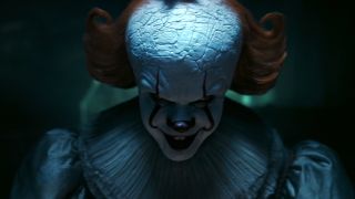 Pennywise with cracked headpaint in IT: Welcome to Derry Episode 6