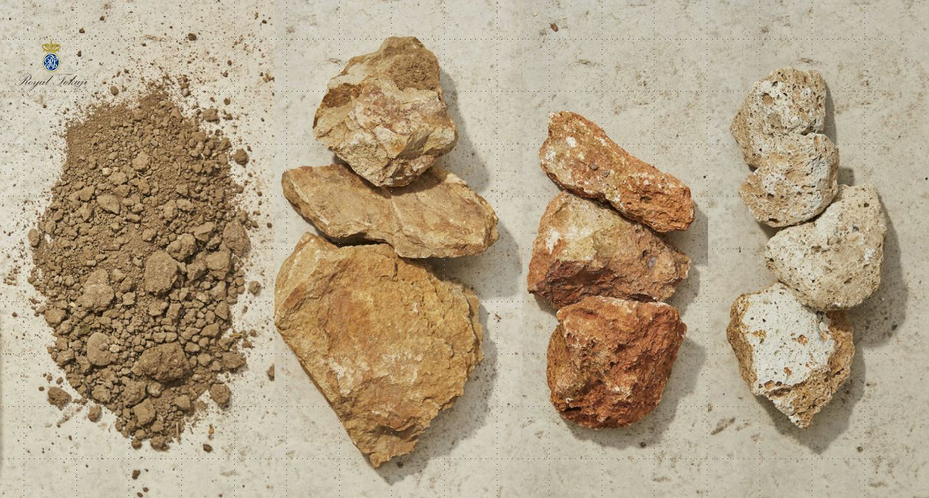 Rocks from Tokaj's single vineyard sites. From left to right: Me&amp;#769;zes Ma&amp;#769;ly, Nyula&amp;#769;szo&amp;#769;, Szt. Tama&amp;#769;s and Betsek.
