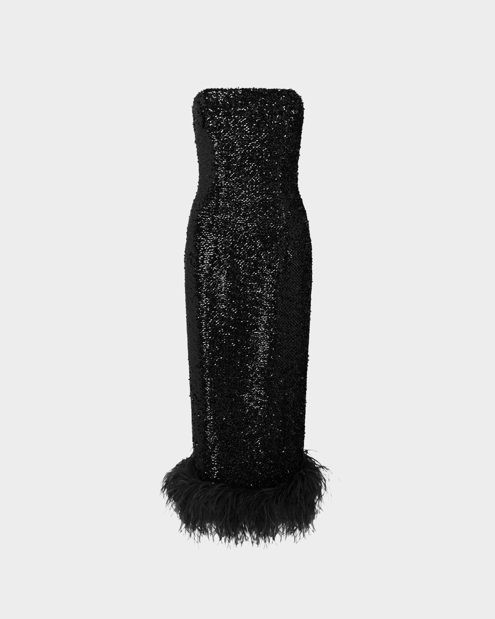 Minelli Midi Dress in Textured Sequin