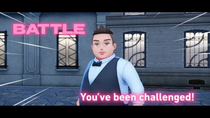 Being challenged to a trainer battle in Pokemon Legends ZA