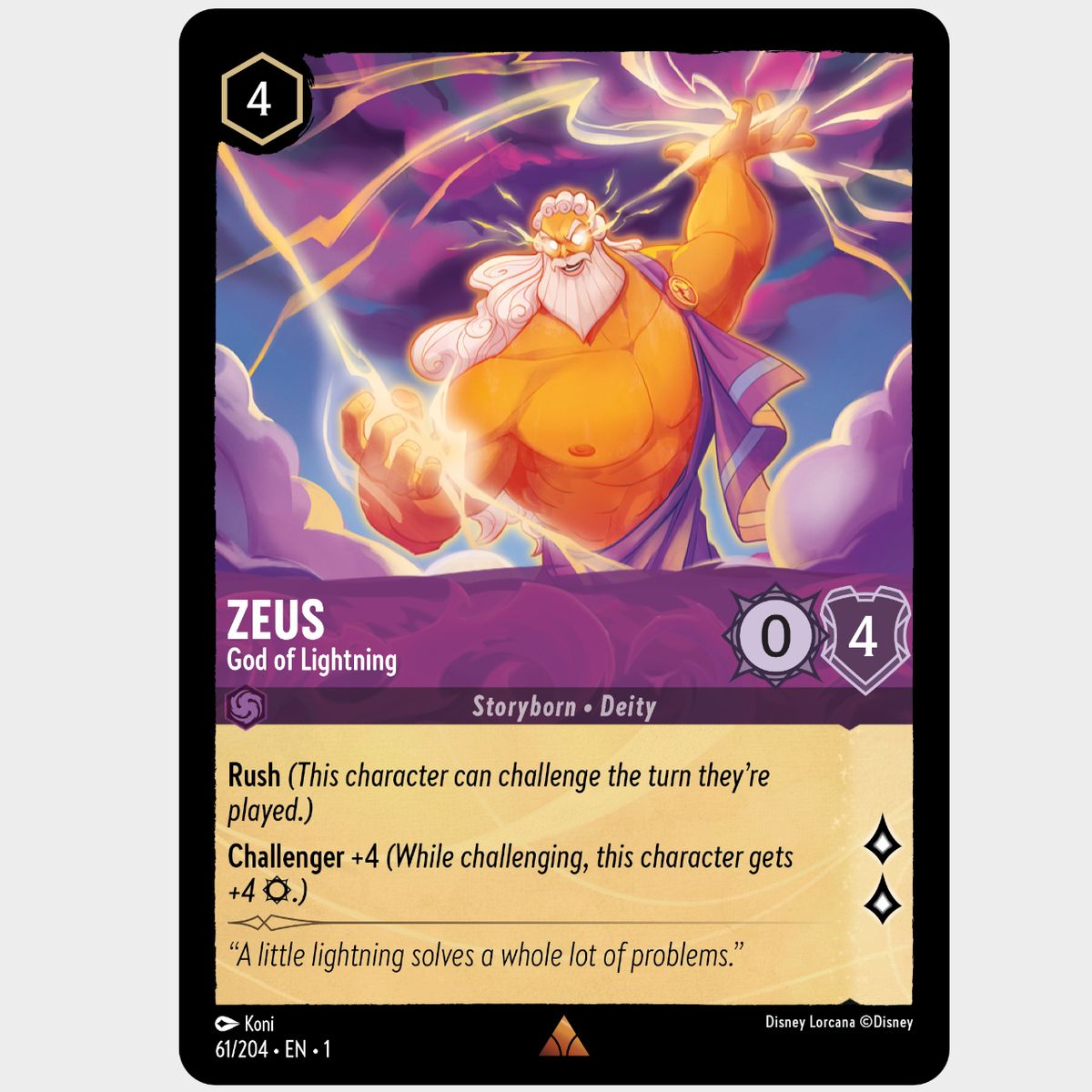 Disney Lorcana cards on a plain background