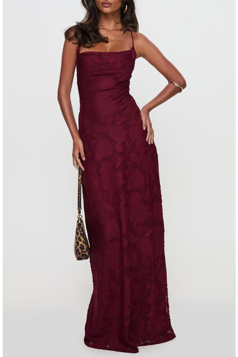 Celena Floral Burnout Maxi Dress