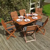 Rowlinson Plumley 6 Seater Hardwood Dining Set | £499 at Robert Dyas