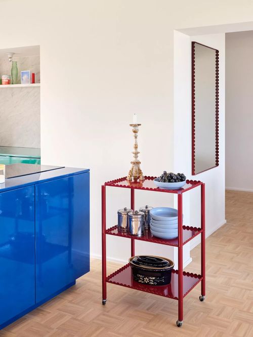 Three-Tier Coated-Steel Trolley - Eggshell