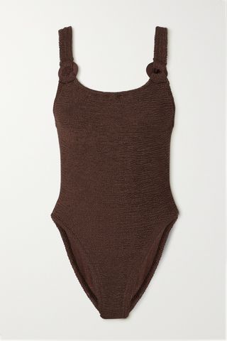 Christy Metallic Seersucker Swimsuit