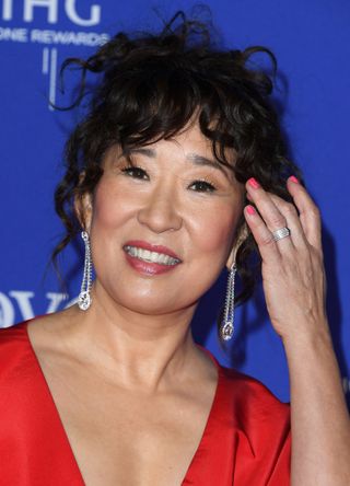 Sandra Oh arrives at the 2024 Palm Springs International Film Festival Film Awards at Palm Springs Convention Center on January 04, 2024 in Palm Springs, California