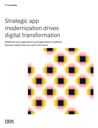 Whitepaper cover with yellow, pink, and black square print graphic