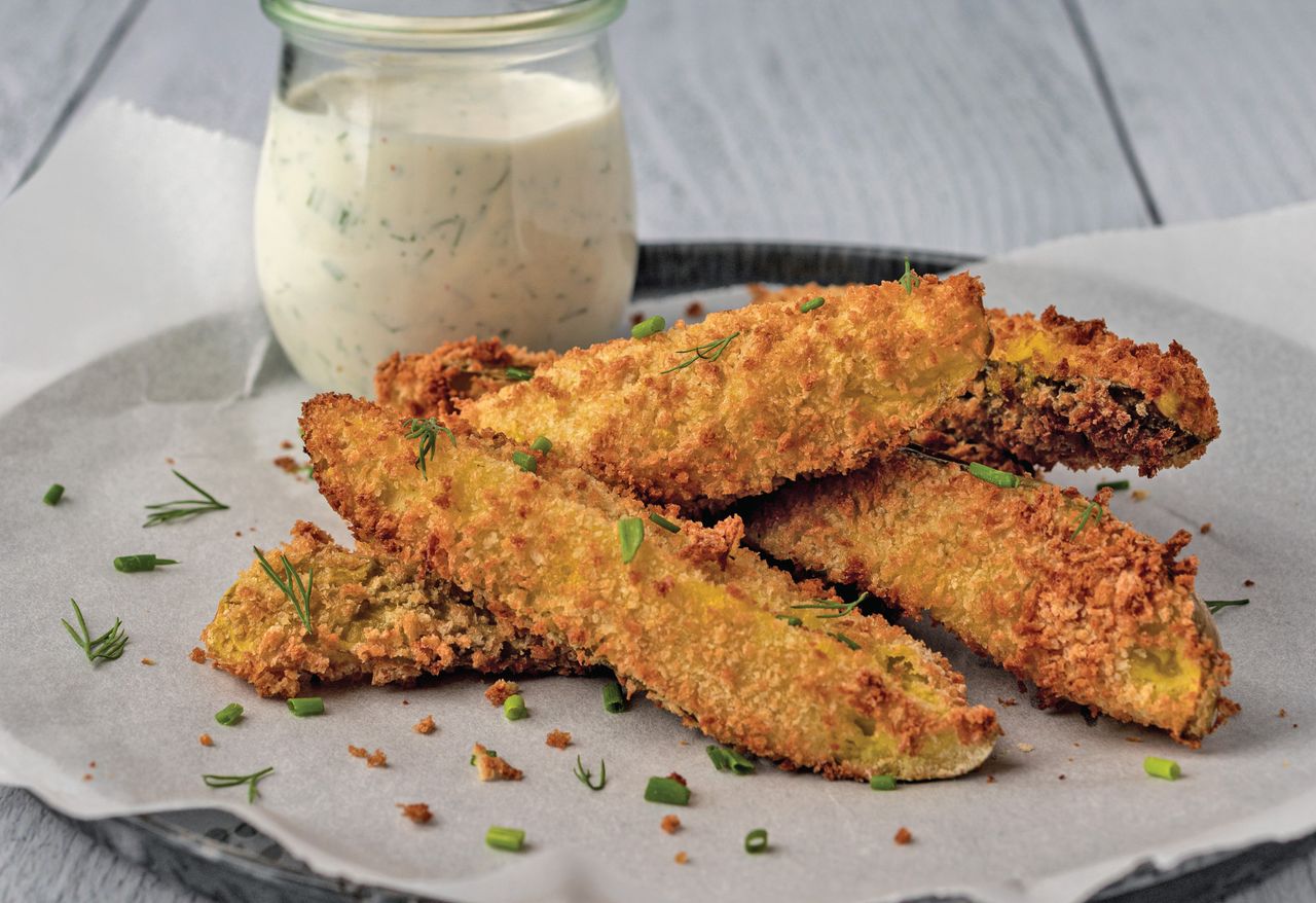 Air fried pickles