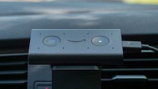 Amazone Echo Auto Gen 1 applied on car dash.