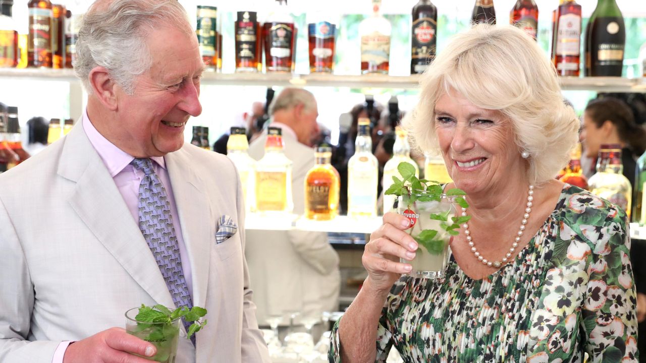 King Charles and Queen Camilla laugh while drinking mojitos in Havana, Cuba on March 27, 2019