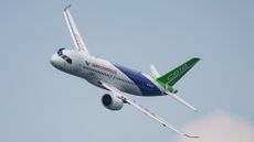 A COMAC C919 during the Singapore Airshow