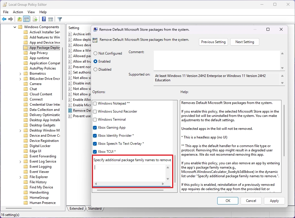 Remove Default Microsoft Store packages from the system