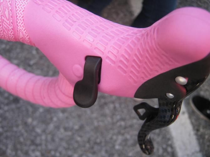 Campagnolo supplied matching pink hoods