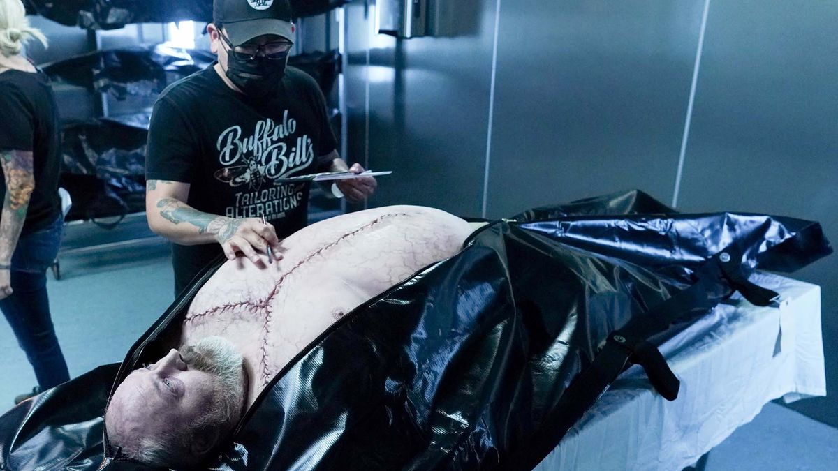 SFX artist Lawrence Mercado and Josh Nalley on the set of CBS&#039; &#039;CSI: Vegas&#039;.