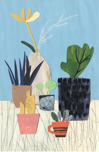 artwork of plant life and cacti
