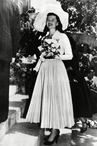 Rita Hayworth Arrives At Her Wedding To Aly Khan, 1949