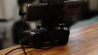 The Rotor Riot Controller for Android from the back