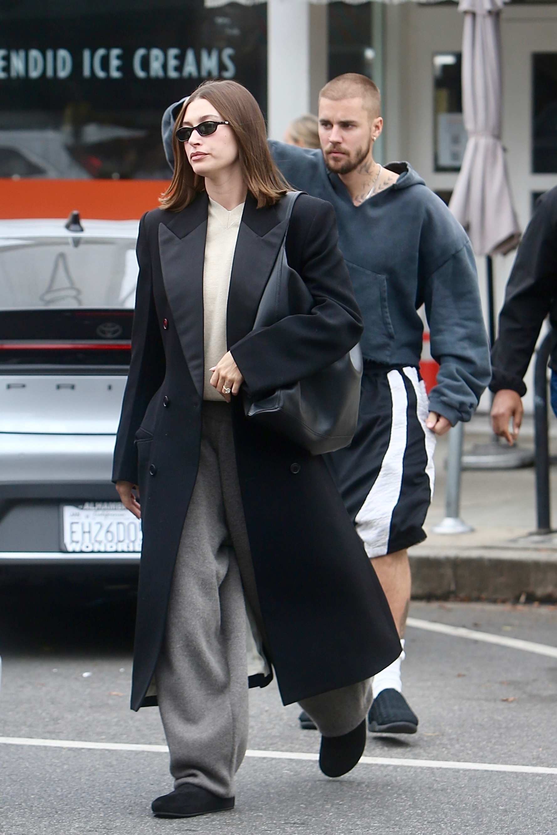 Hailey Bieber in The Row/ Backgrid