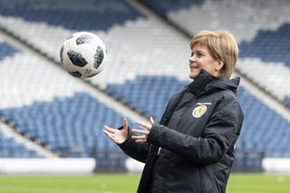 Funding announcement for Scottish football team