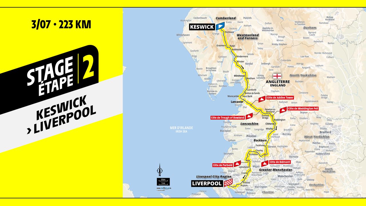 Stage 2 map for 2027 Tour de France