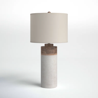 tall concrete table lamp
