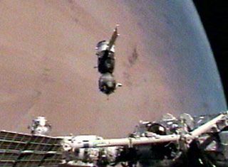 Space Station Crew Takes Brief Trip Aboard Soyuz Spacecraft