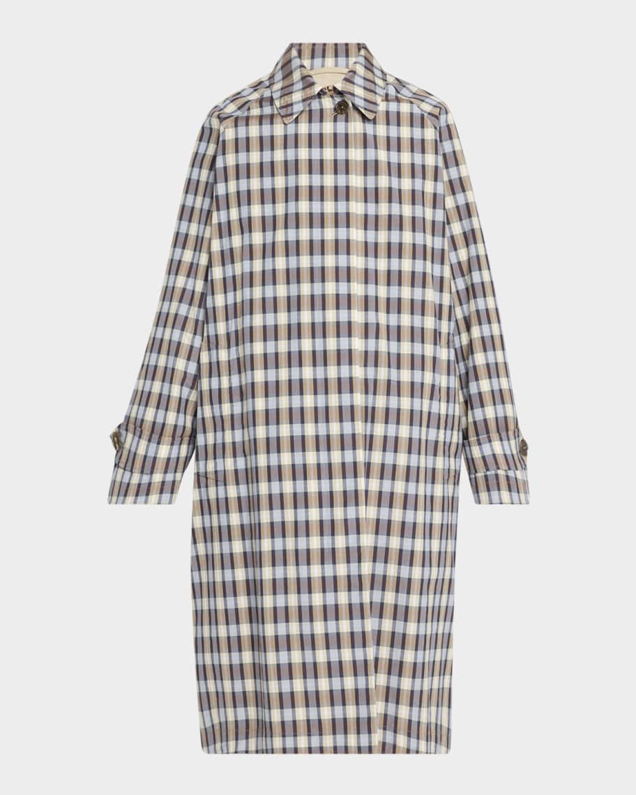 Tavishina Check Long Coat