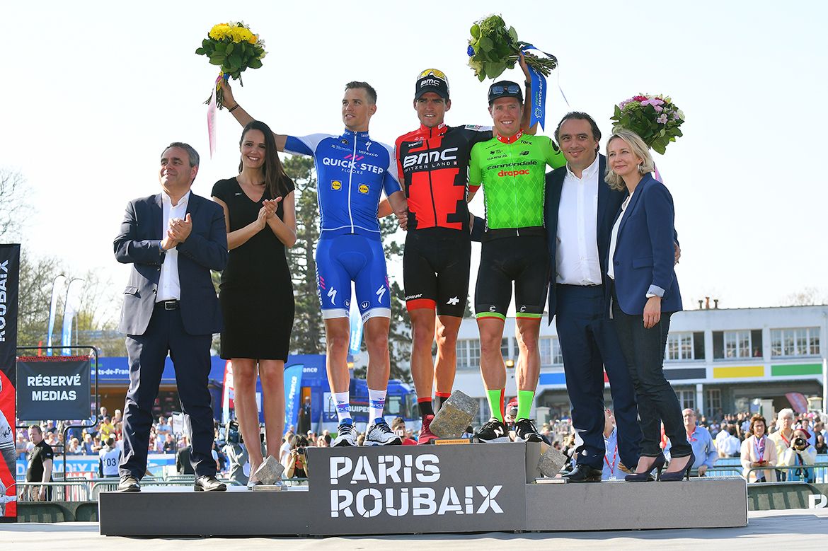 The Paris-Roubaix podium
