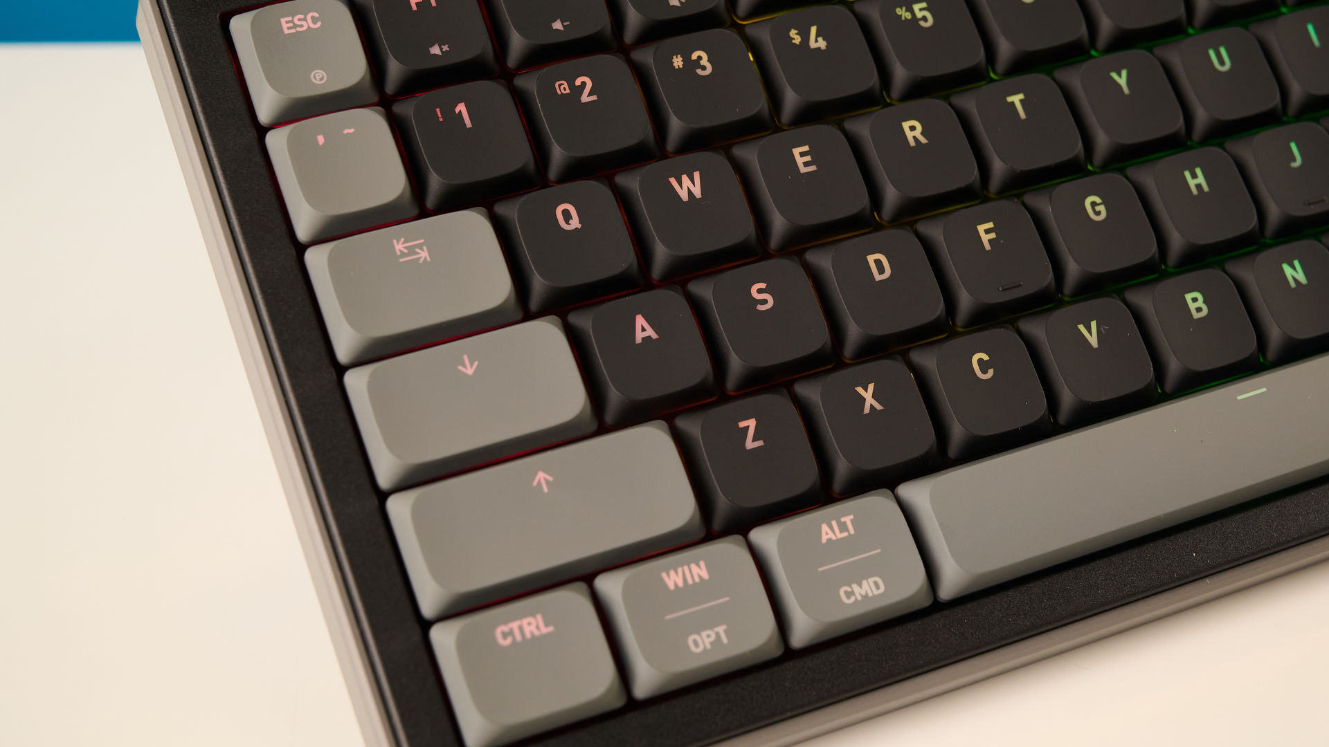 A black Cherry XTRFY K63W Pro Compact mechanical gaming keyboard