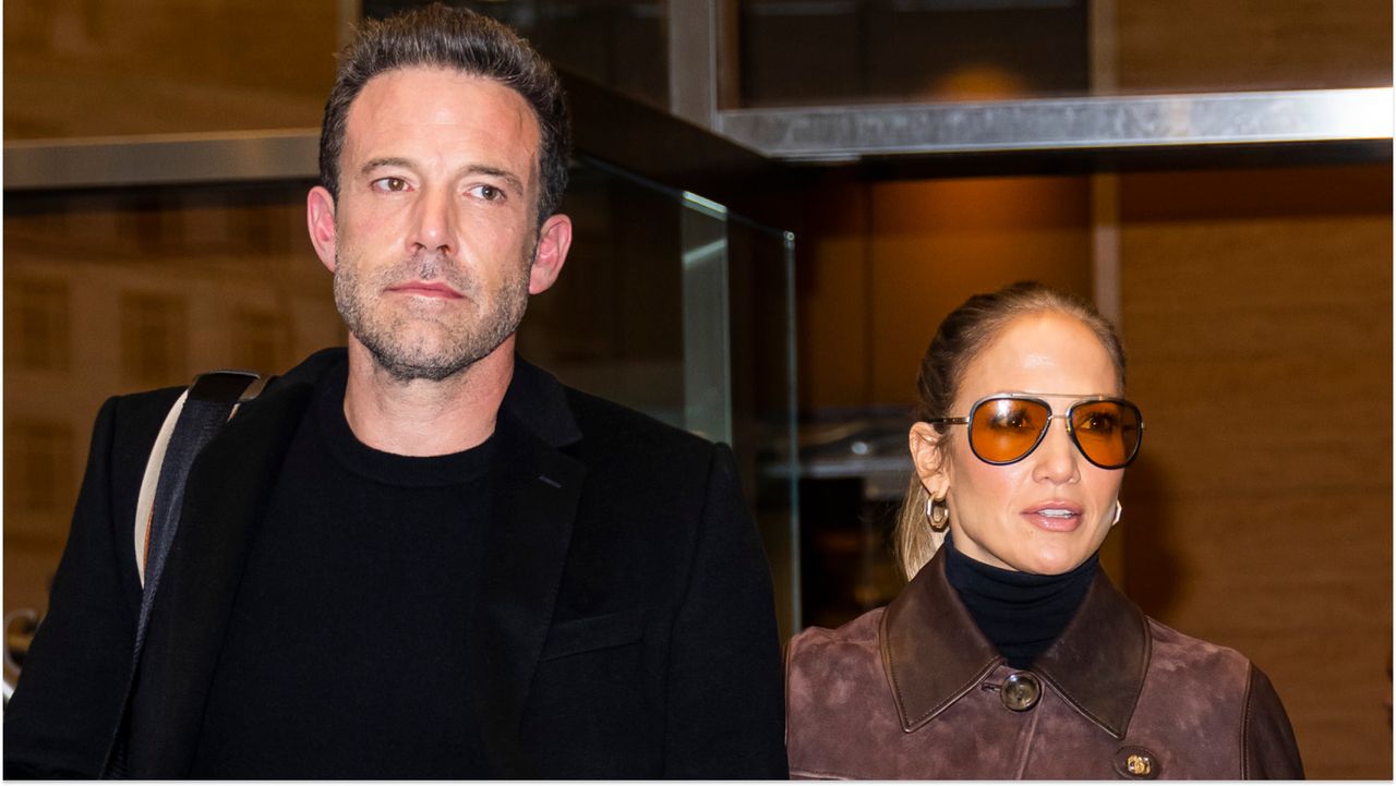 Ben Affleck and Jennifer Lopez in NYC on October 10, 2021.