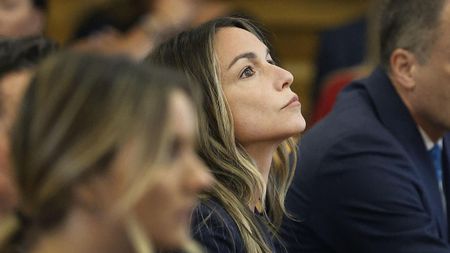 In court in Dedham, Massachusetts. (From left) Attorney Emily Little, Karen Read and attorney David Yannetti