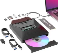 Suideck CD/DVD burner with USB Hub and M.2 Dock