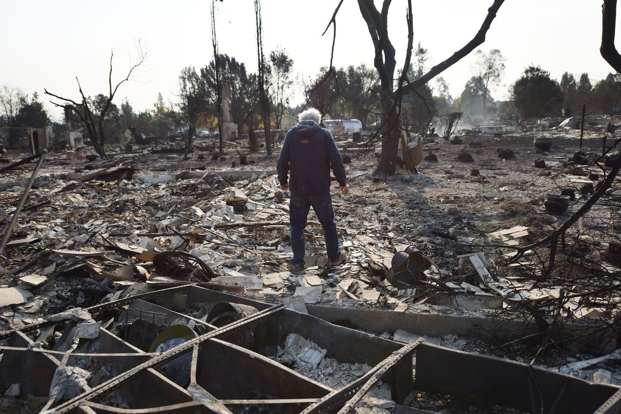 A homeowner in Santa Rosa, California.