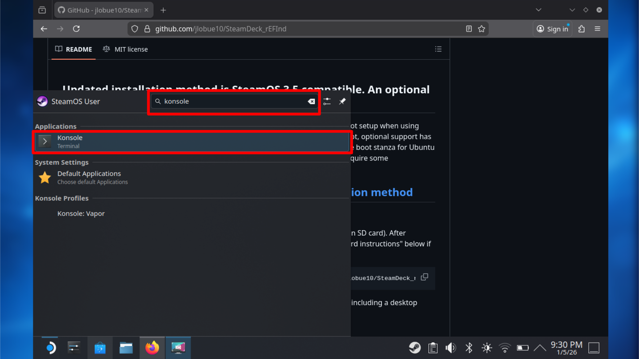 SteamOS konsole