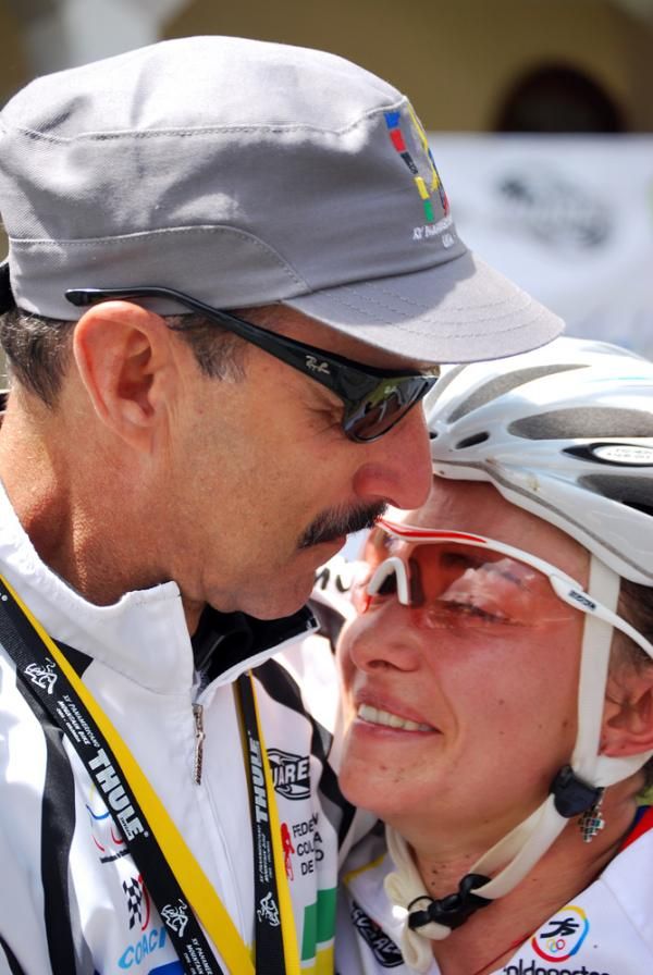 Angela Parra (Colombia) is emotional after her victory