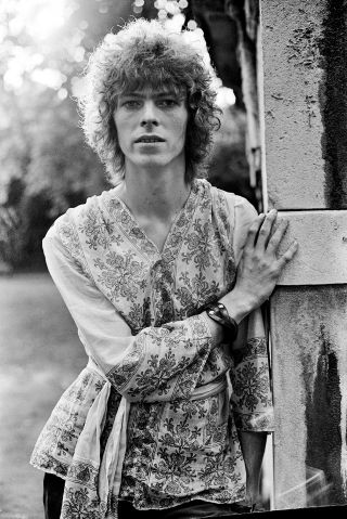 David Bowie near his Haddon Hall home, circa 1970.