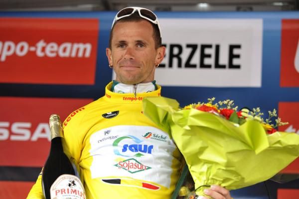 Jimmy Casper (Saur - Sojasun) leads the points classification at the Tour of Beligum.