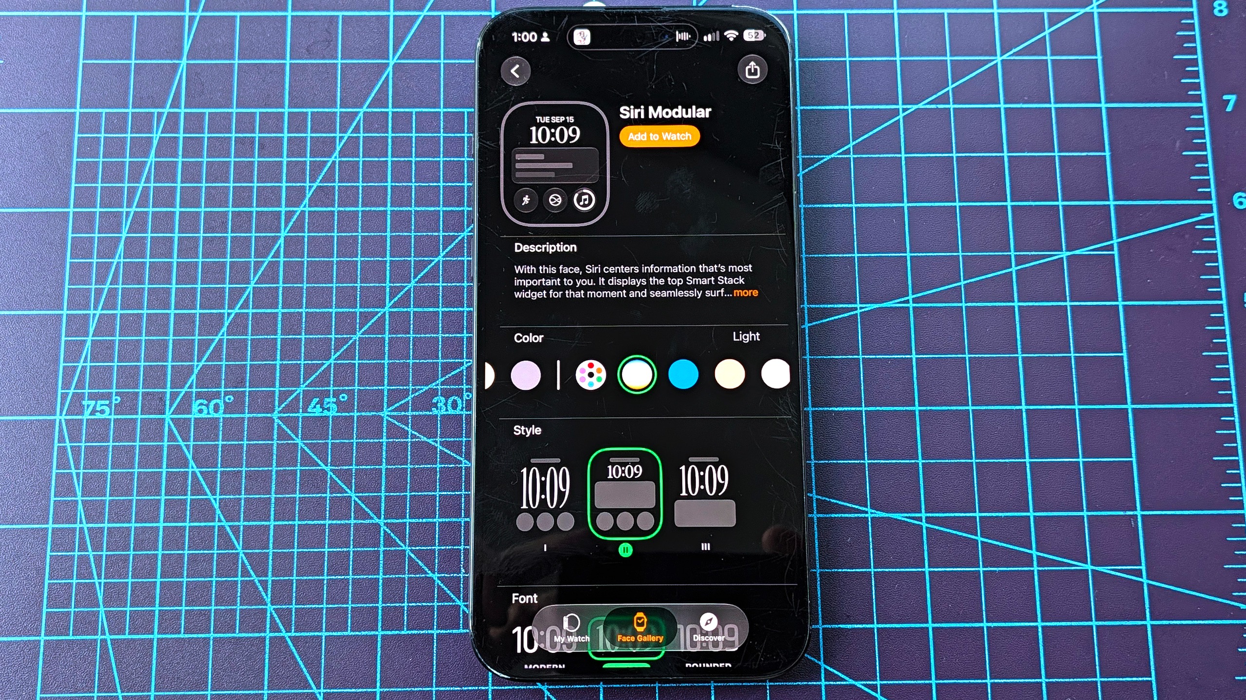 Close-up of the Siri AI setup process using an Apple Watch 11 and iPhone 16 Plus