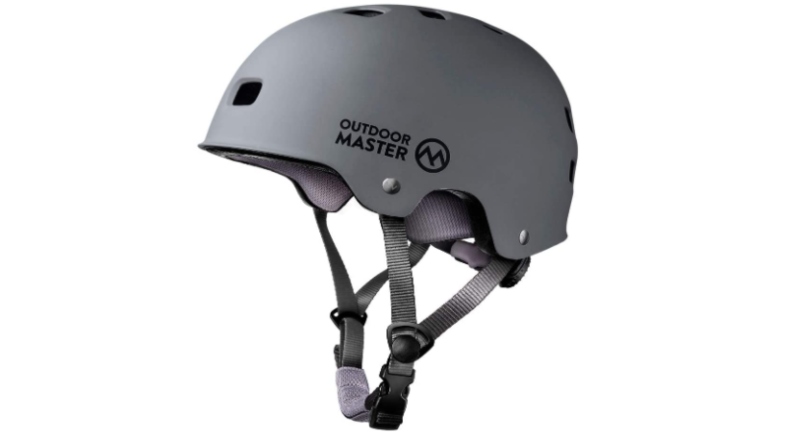 gray bike helmet