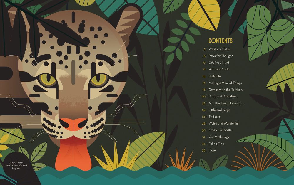 The illustrations were hand-drawn, then scanned and taken into Photoshop